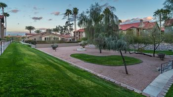 Lush courtyards